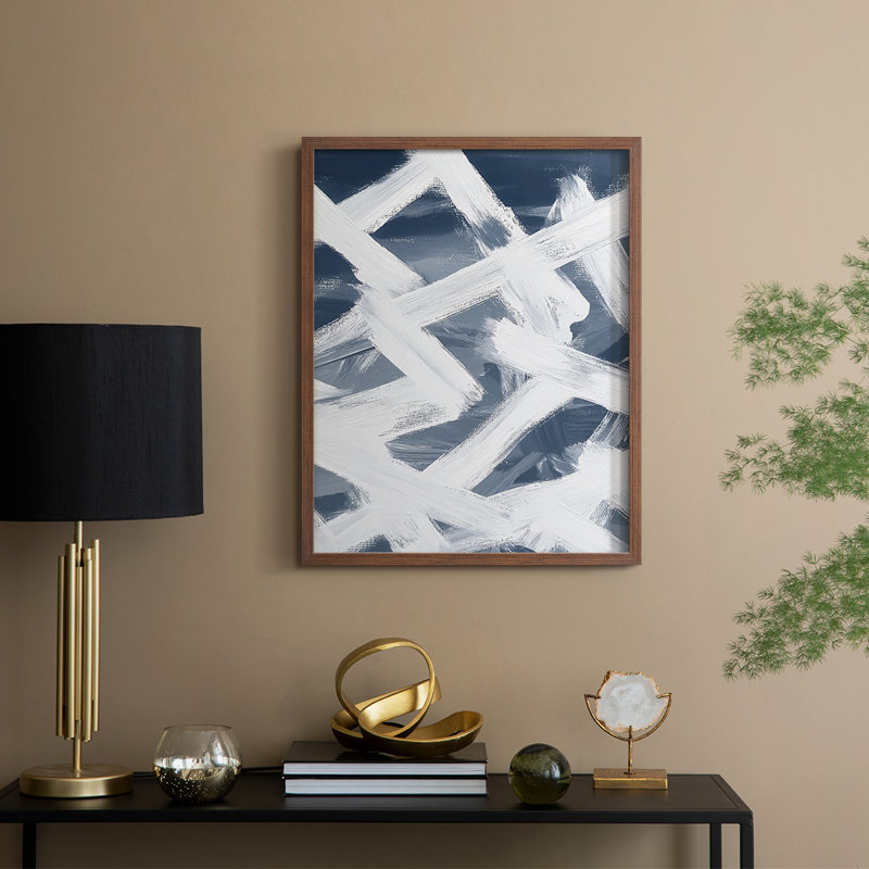 Abstrait XXIX, reproduction encadrée - prête à être accrochée - fabriquée aux États-Unis, H 14 po x P 11 po, Brun