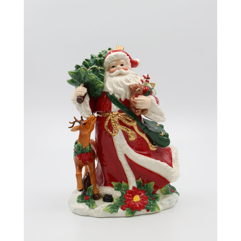 Figurine père noël avec renne