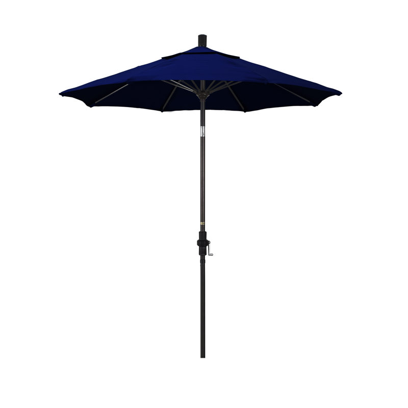 Parasol de marché 7,5 pi Brent, Toile toile Truebrue® Sunbrella®, Noir, noir, noir, noir