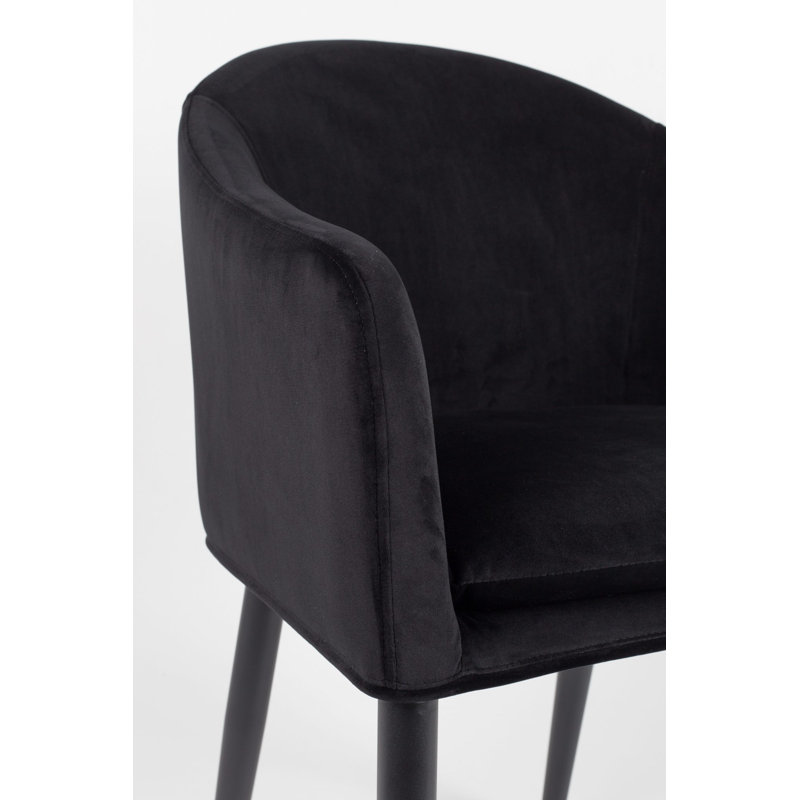 Catelyn Armchair, Black Velvet