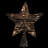 11.5" Lighted Rattan Star Christmas Tree Topper - Clear Lights