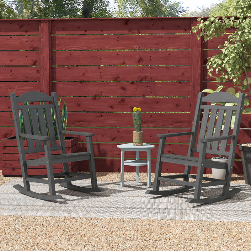 Chaise berçante d'extérieur 2 pièces