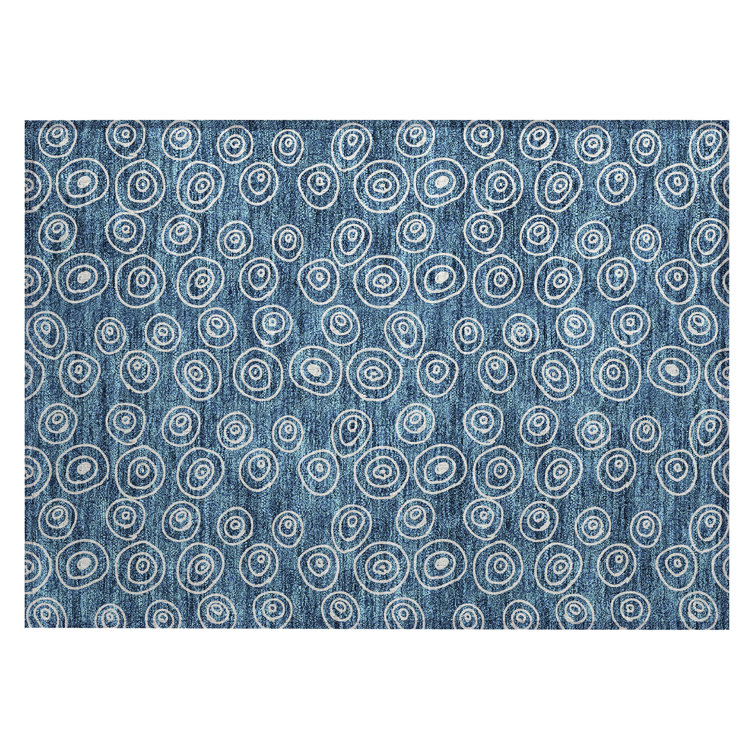 Washable Geometric Indoor / Outdoor Rug