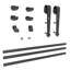 Trousse de quincaillerie pour porte de grange standard noire de 1,8 m (porte non incluse)