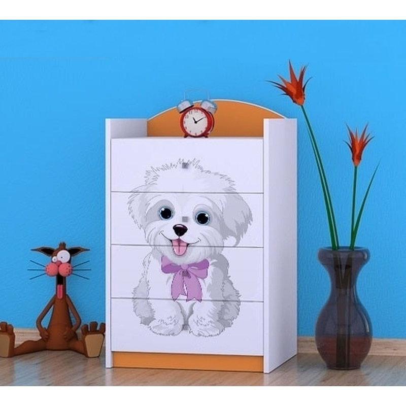 Nolen Kids 4 - Drawer Chest, Orange