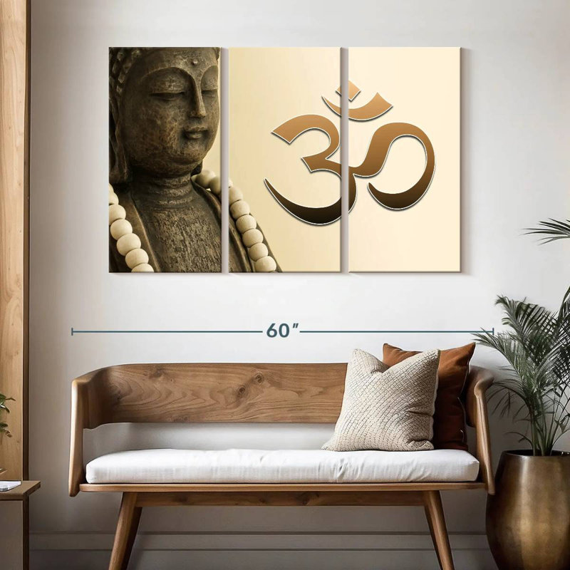 Adella Buddha Om Sign, 32" H x 50" W