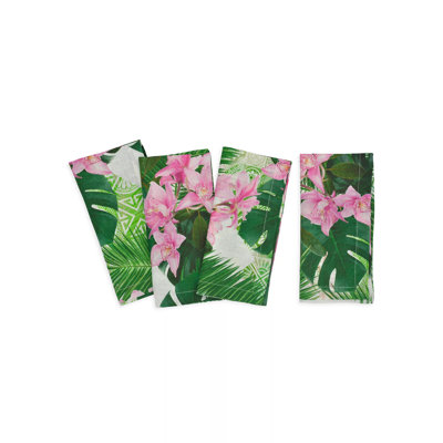 Floral Linen Square Napkins