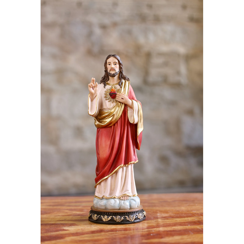 Statue sacrée de Jésus, H 12 po x l 3,7 po x P 4,2 po