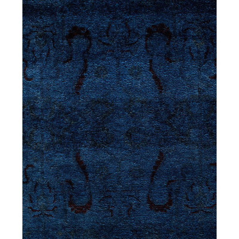 Overdyed One-of-a-Kind 4' 1" X 6' 4" Hand Knotted Area Rug