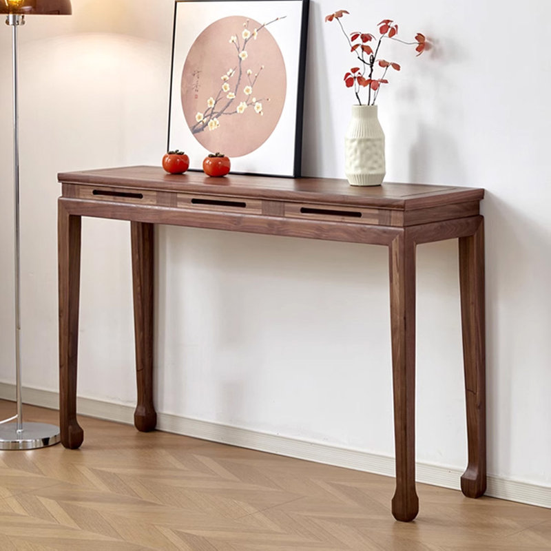Nouvelle console de style chinois naturel, H 33,46 po x l 47,24 po x P 16,54 po
