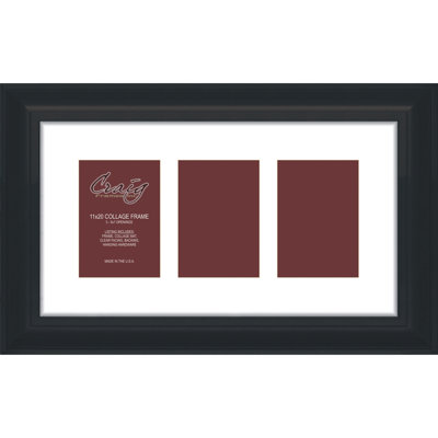 Dellinger Black Matte Picture Frame with Mat