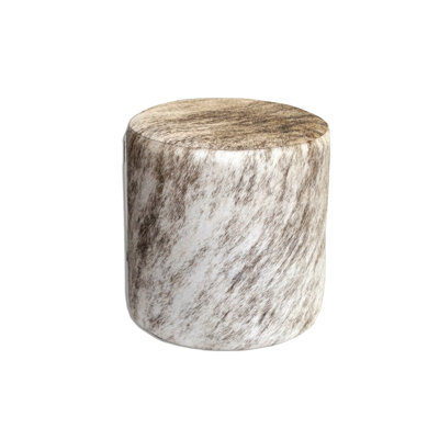Round Ottoman in Light Brindle