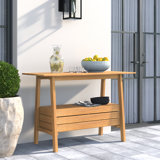 Armenta Rectangular Eucalyptus Outdoor Buffet & Console Table