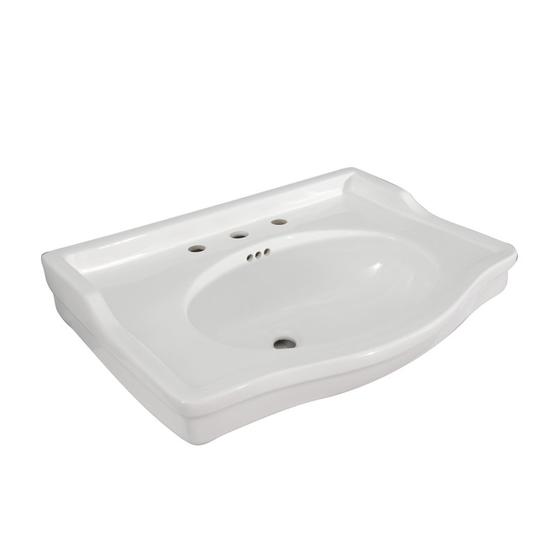 Bassin suspendu au mur ensal, 1 trou, blanc, 4 po