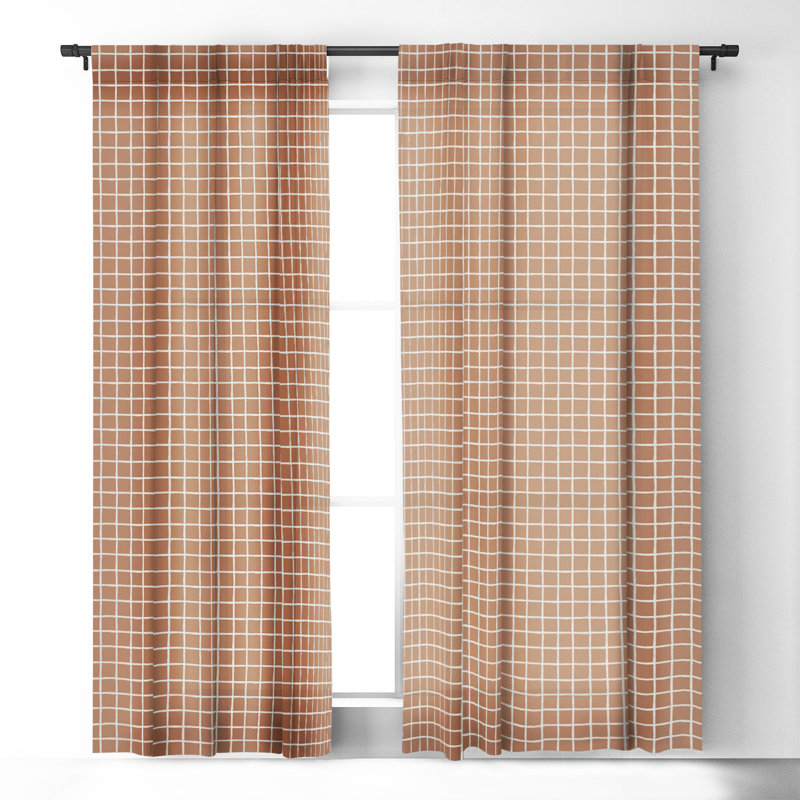 Brylon Blackout Curtain Pair, 50" W x 120" L, Desert