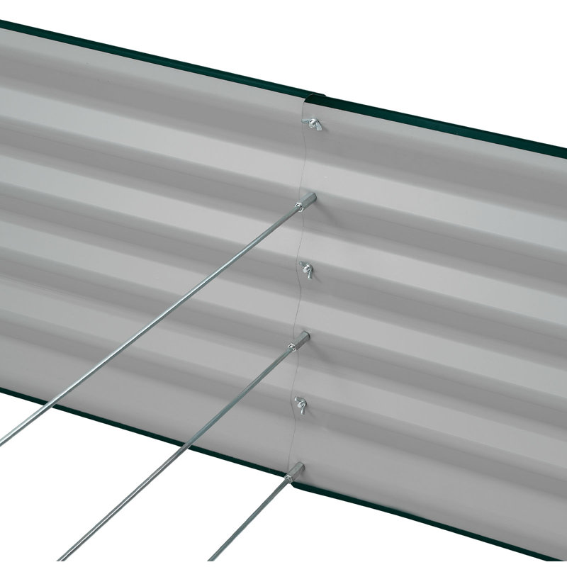 Galvanized Raised Garden Bed, 6.67 x 3.35 x 1.51 ft, Rectangular Metal Planter Box Kit Outdoor, Rustproof Elevated Planting Box with Gloves, Alu-Zinc, for Growing Flowers Vegetables, Dark Green