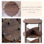 Bibliothèque standard en bois massif Nut-Brown