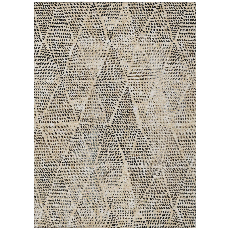 Tapis intérieur / extérieur ivoire lavable 8 pi x 10 pi