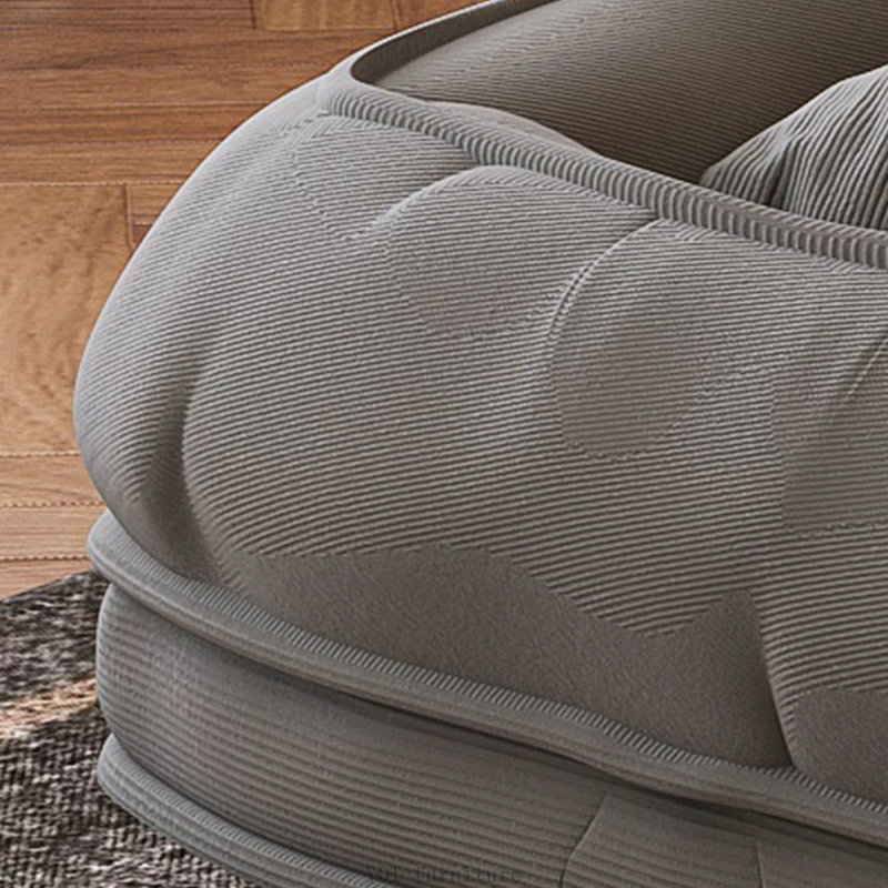 Canapé-lit rembourré pliable (gris), Velours côtelé gris