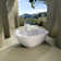 67"L x31.5"W x 28.4"H Acrylic Freestanding Oval Tub with Overflow and Drain