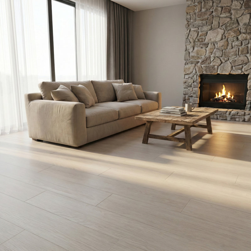 12 Mil X 6 In. X 36 In. Luxury Vinyl Plank Flooring Tile, Peel And Stick Pvc Flooring (54 Sq. Ft./case), White Wood