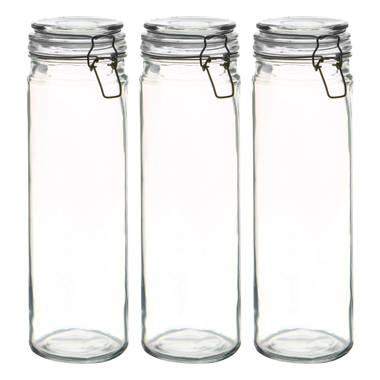 Glass Storage Jars Airtight Clip Top Lid Food Preserve Preserving Jar 70ml  x6