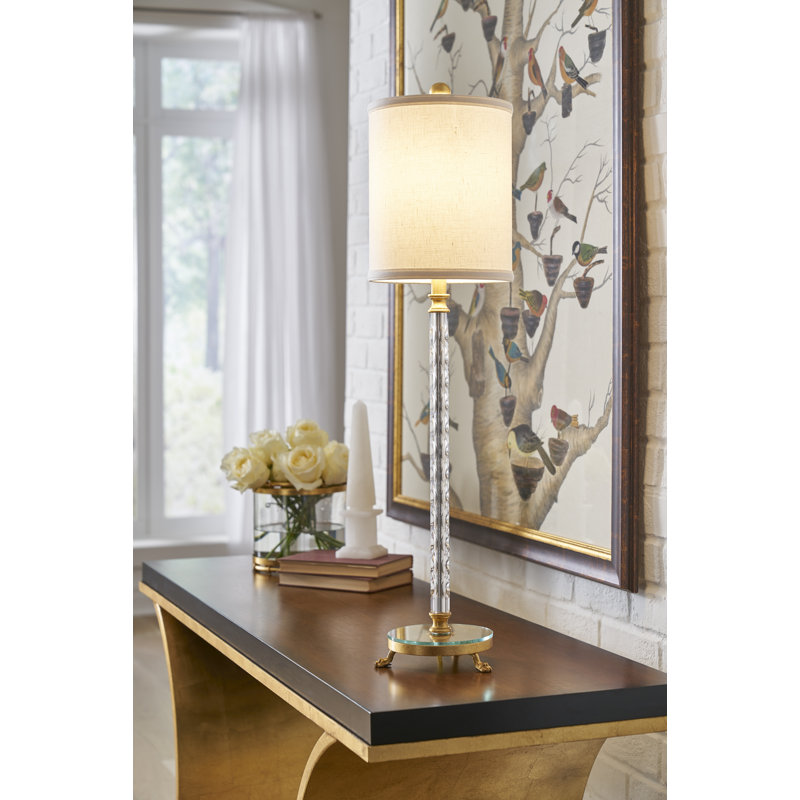 Thames 60'' Gold and Black Wood Console Table