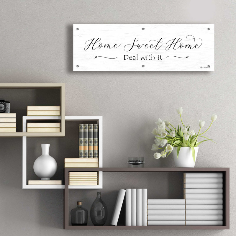 "Home Sweet Home" par Lori Deiter - Art textuel sans cadre, H 12 po x l 36 po x P 0,2 po