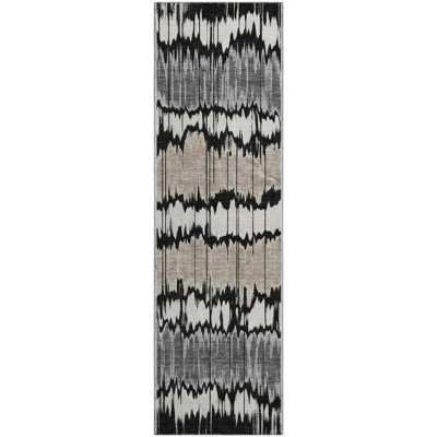 Premium Machine Washable Prisco Black Rug