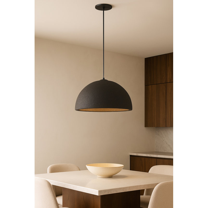 Luminaire suspendu 1 lumière Reese - noir mat, Matte Black, Matte Black