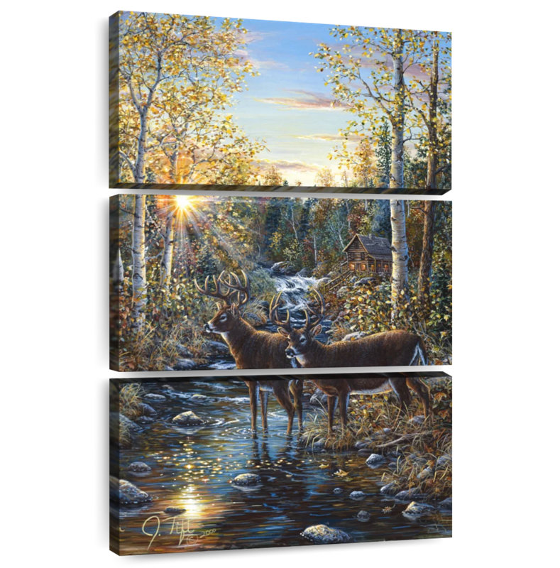 Brampt Two Whitetail Deer, 23'' H x 14'' W