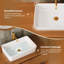 Lavabo de salle de bain vasque rectangulaire en céramique 23,63 "x 14,96" DeerValley