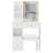 29.2" Small Size Left Drawer Desktop Vanity Table + Cushioned Stool, Large Sliding, Touch Control, Tri-Color Switching, Brightness Adjust LED Mirror, High Capacity Storage, Suitable For Small Space