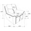 Fauteuil inclinable rembourré bleu Brier
