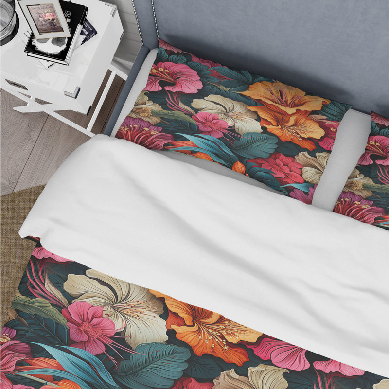 Ensemble de housse de couette Mawadah, Housse de couette pour grand lit et 2 taies décor