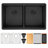 LQS 32" L x 19" W 16 Gauge Stainless Steel Undermount Double Bowl Workstation Kitchen Sink with Accessories-138652771