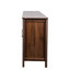 Armoire à finition noyer avec 4 portes et tablettes ouvertes - Intérieur spacieux pour le salon, la chambre à coucher, la conception de bureau