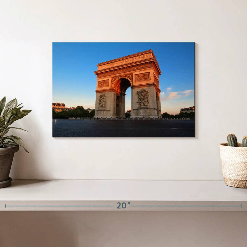 Arc de triomphe ensoleillé, H 8 po x l 12 po