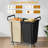 Large Laundry Hamper With Wheels,Extra Large Laundry Clothes Hamper,2 Bag Big Rolling Laundry Basket Sorter Cart,(360L/Black+Beige)-832895235