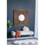 Miroir carré avec bordure en fer doré, conception plissée pour la décoration intérieure, bord de l'entrée de la salle de bain du salon, motif à la maison