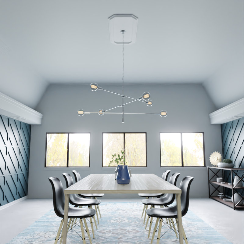 Médaillon de plafond contemporain en PVC Emerald, H 10 po x l 20 po x P 1 po