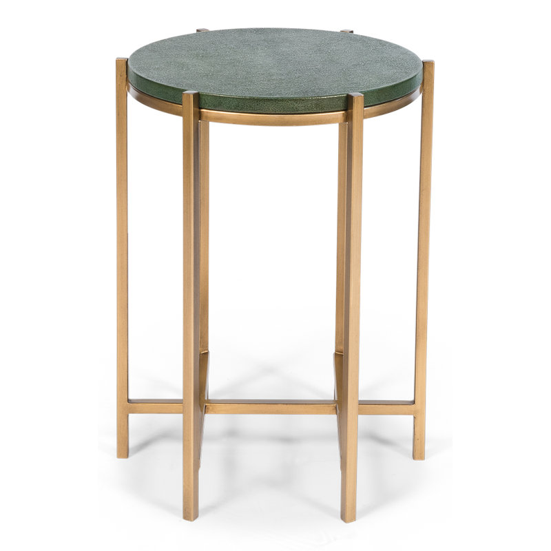 Shagreen End Table, Green