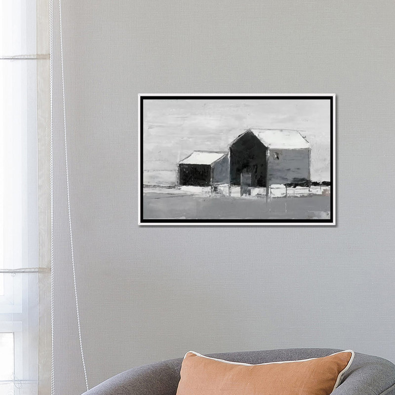 «Dynamic Barn II» par Ethan Harper - reproduction d'art, H 18 po x l 26 po x P 1,5 po, Pas de tapis, Toile blanche encadrée