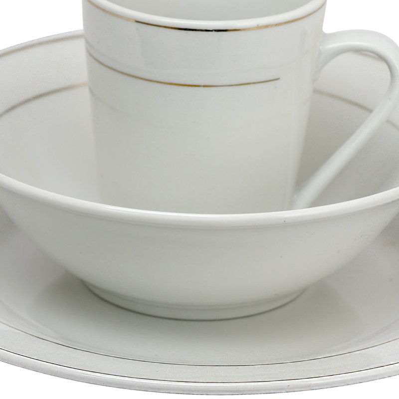 Sherly Porcelain China Dinnerware Set 12 Piece - Service for 4