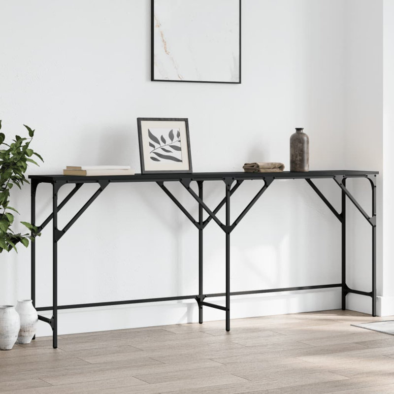 Walty Console Table, Black, 29.5" H x 70.9" W x 11.4" D
