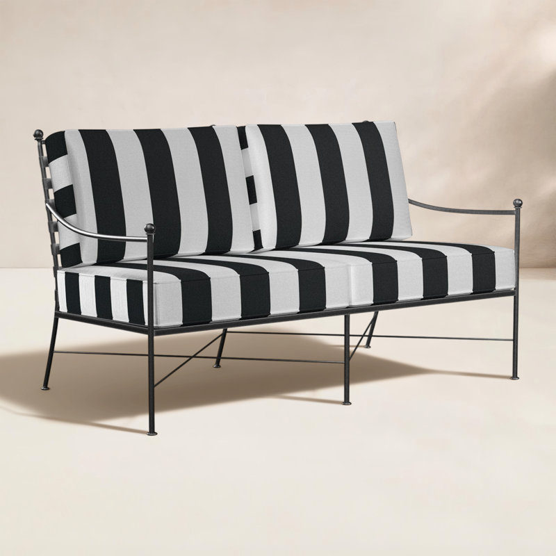 Provence Outdoor 2 - Seat Loveseat, Cabana Classic Striped Sunbrella®