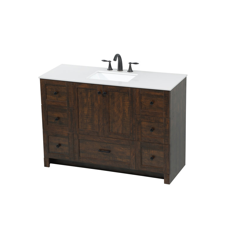 Ensemble de meuble-lavabo simple 48 po Soma, Brun