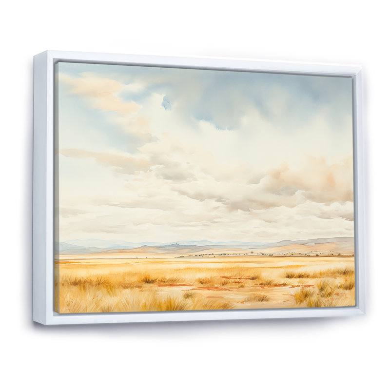 Tranquil Meadow Moments I, Cadre flottant blanc, H 30 po x l 40 po