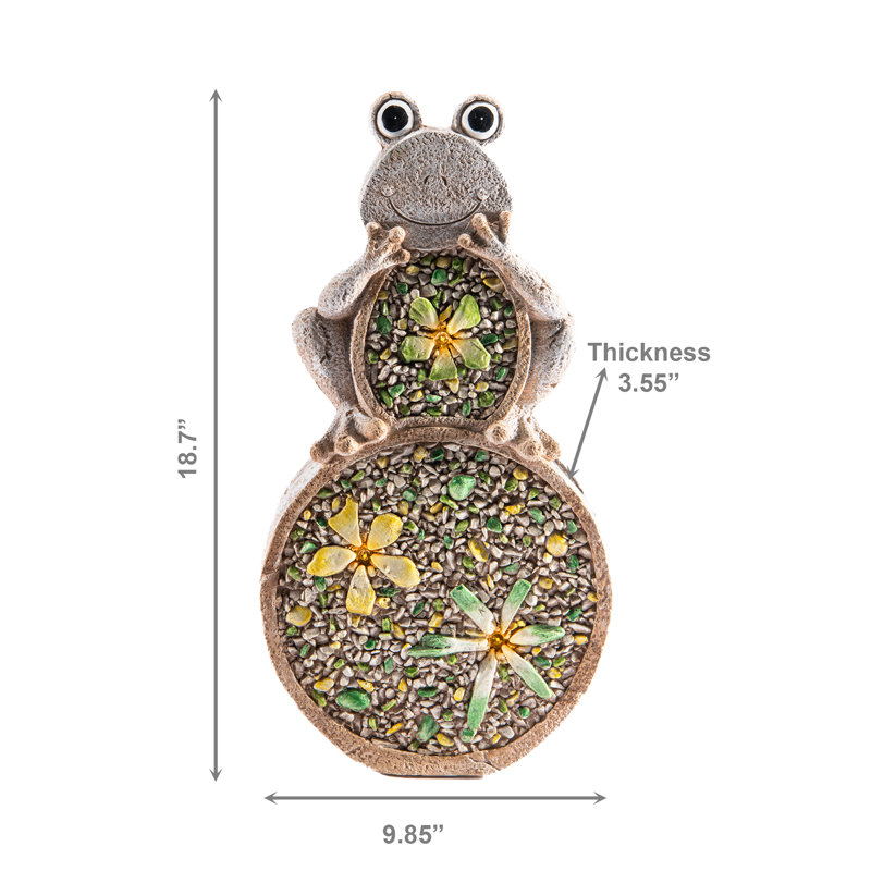 Figurine de grenouille solaire