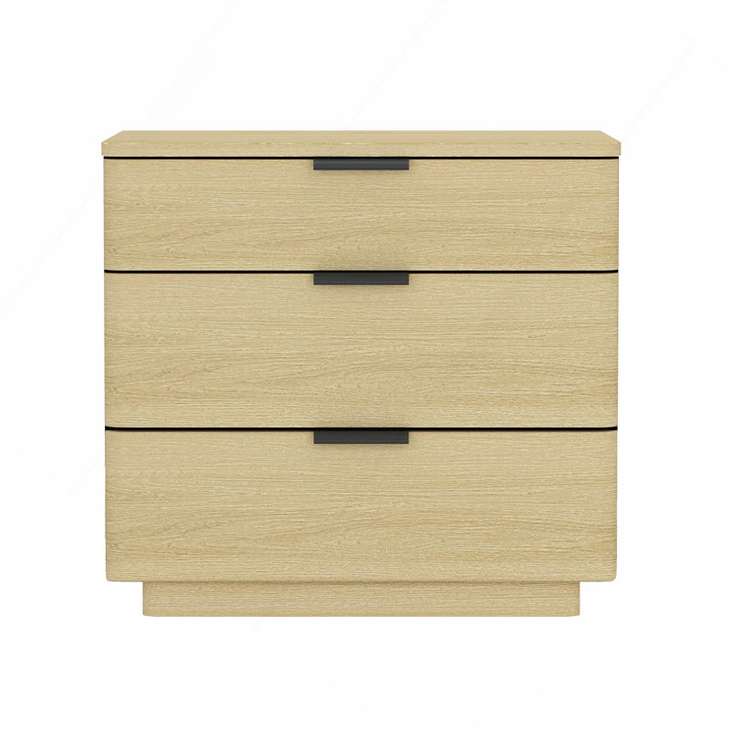 Table de chevet 26 po en chêne naturel Payton (3 tiroirs)